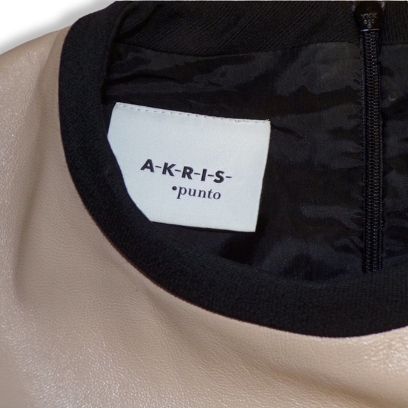 Akris Punto 100% Wool/Lamb Leather Dress - Picture 6 of 7